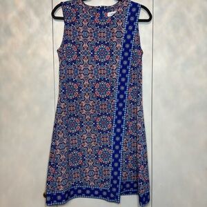 Calvin Klein Medallion Print Sheath Dress Sleeveless size 8